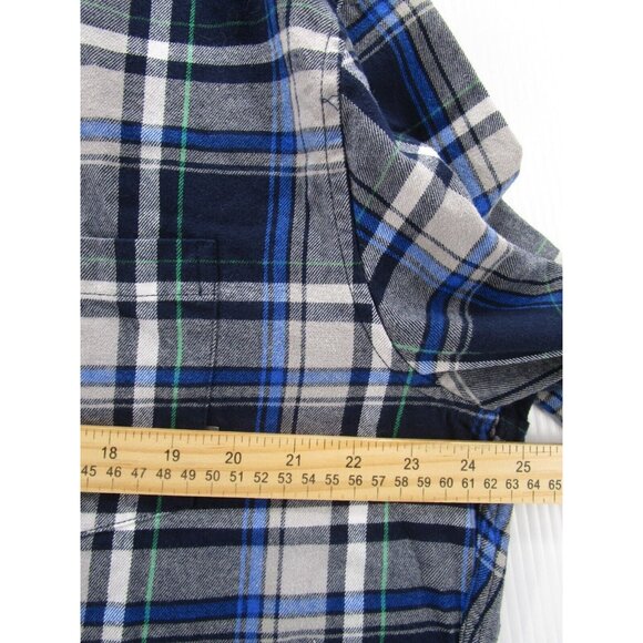 Eddie Bauer Shirt XL White Flannel Classic Fit Plaid Button Up Preppy - Picture 5 of 11